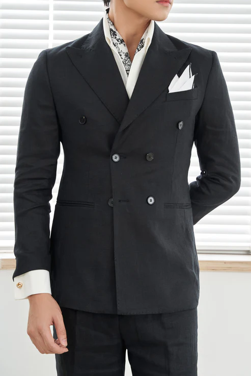 Havana Linen Blazer (Black)