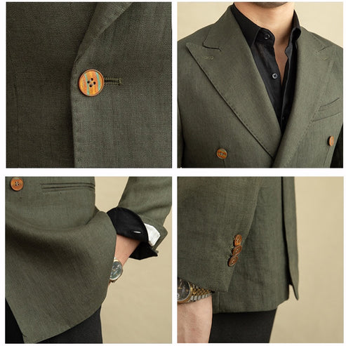 Havana Linen Blazer (Olive)