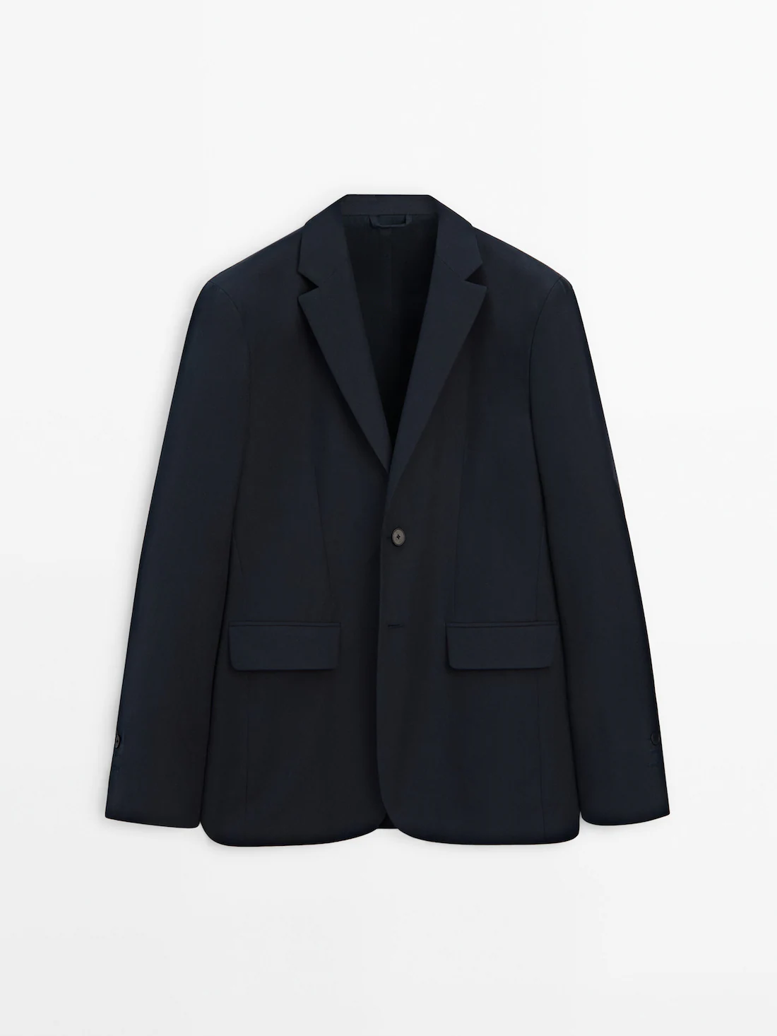 Brushed cotton micro-twill blazer