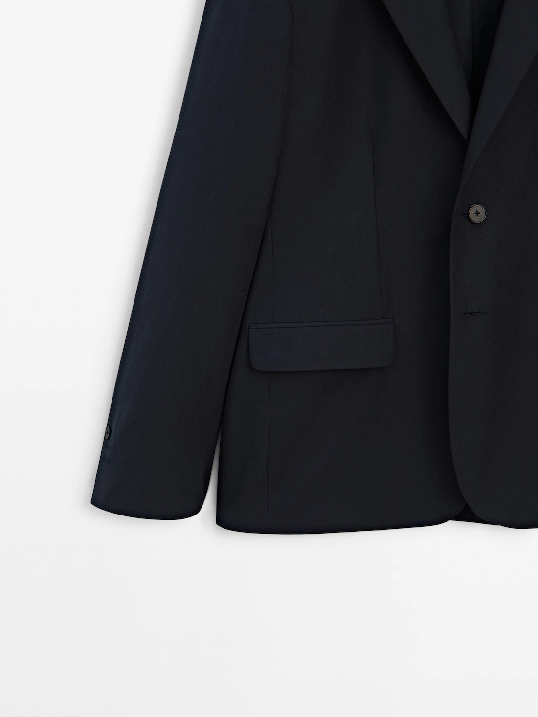 Brushed cotton micro-twill blazer