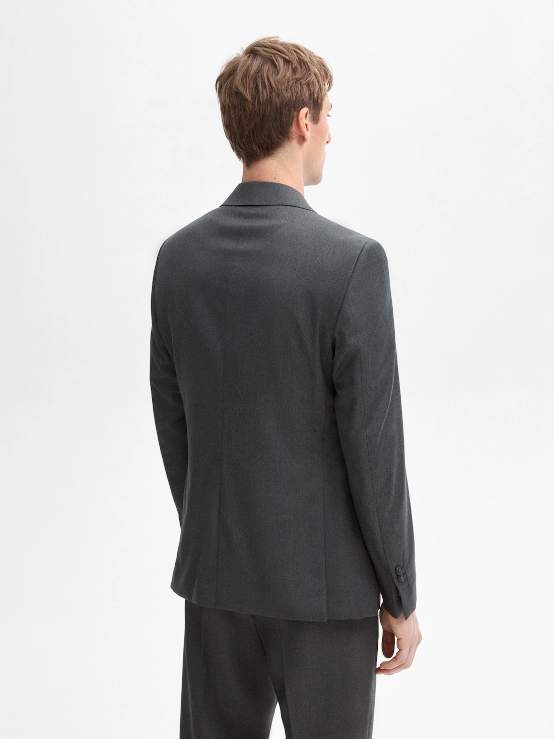 Grey wool suit blazer