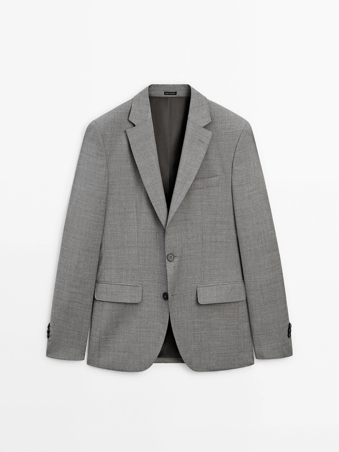 Grey 100% wool suit blazer