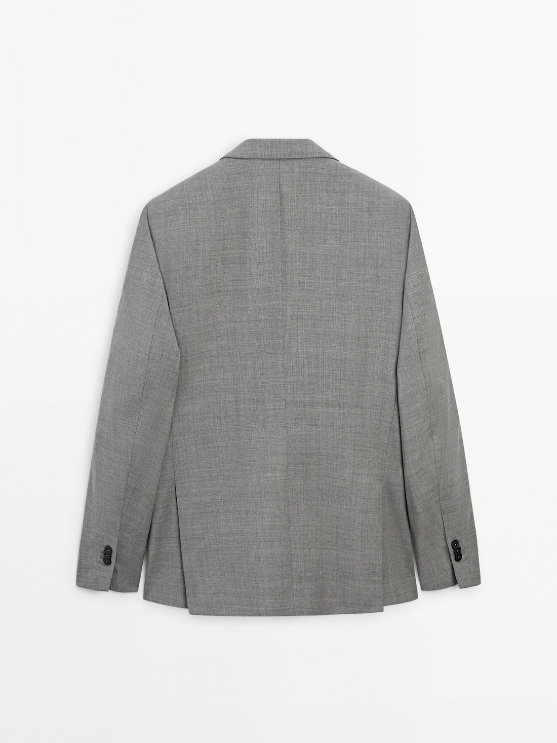 Grey 100% wool suit blazer