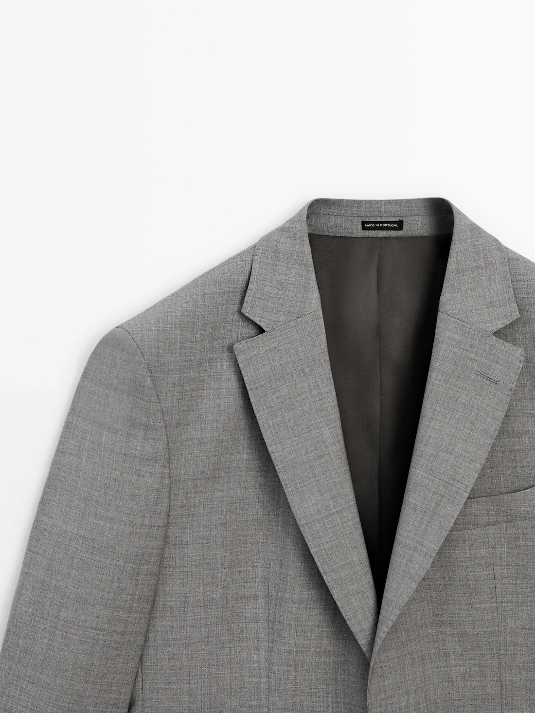 Grey 100% wool suit blazer