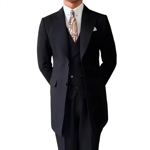 Black Milano Suit - Over Jacket