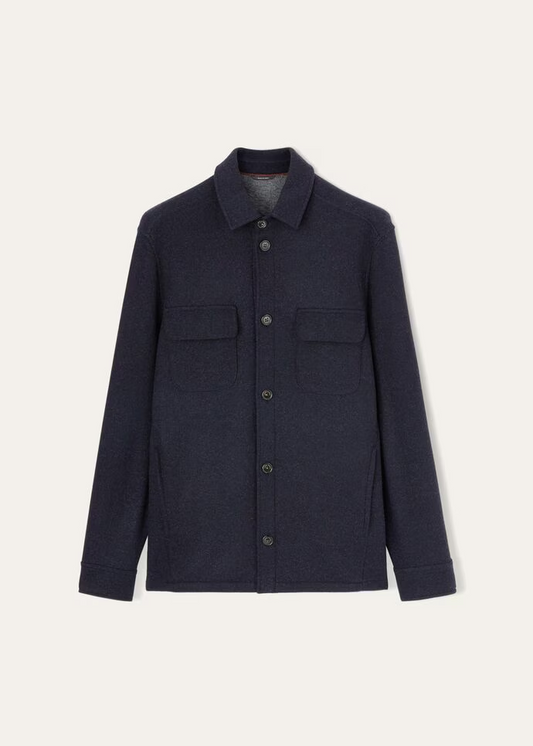 NAVY WOOL FIELD JACKET